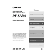 Onkyo DV SP506 manual cover