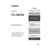 Onkyo TX SR504 manual cover