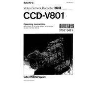 Sony CCD-V801 manual cover