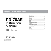 Pioneer PD-70AE manual cover