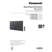 Panasonic TH-49LFV8U, TH-49LFV8W manual cover