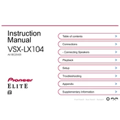 Pioneer Elite VSX-LX104 manual cover