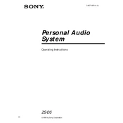 Sony ZS-D5 manual cover