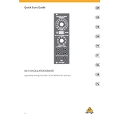 Behringer 921A Oscillator Driver manual cover