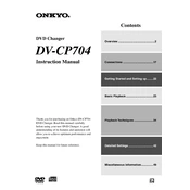 Onkyo DV CP704 manual cover