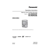 Panasonic AG-MDR25P manual cover