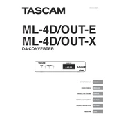 Tascam ML-4D-OUT-E manual cover