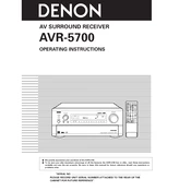 Denon AVR-5700 manual cover