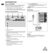 Behringer PS400 manual cover