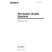 Sony ZS-X3CP manual cover