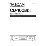 Tascam CD-160MKII manual cover