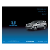 Honda Pilot LX EX 2012 Technology manual cover