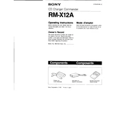 Sony RM-X12A manual cover