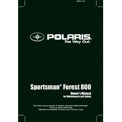 Polaris Sportsman Forest 800 manual cover