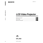 Sony VPL-HS1 manual cover