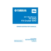 Yamaha FX SHO, FX Cruiser SHO Waverunner 2011 manual cover