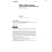 Sony CCD-Z5 manual cover