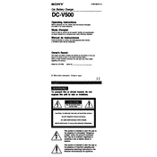 Sony DC-V500 manual cover