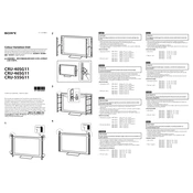 Sony CRU-40SG11 manual cover