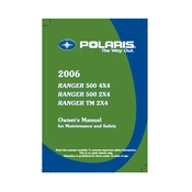 Polaris Ranger 500 4x4, Ranger 2x4, Ranger TM 2x4 manual cover