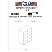 Detroit B&M 4 Drawer Chest 374210 manual cover