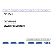 Denon DCD-1600NE manual cover