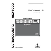 Behringer ACX1000 manual cover