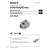 Sony DCR-SR220 manual cover