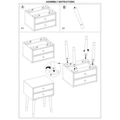 Monterey B&M 2 Drawer Bedside Table 370049 manual cover