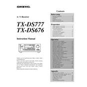 Onkyo TX DS777, TX DS676 manual cover