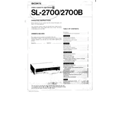 Sony SL-2700 manual cover