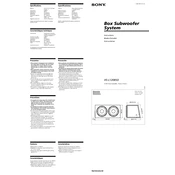 Sony XS-L120B5D manual cover