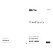 Sony VPL-HW20 manual cover