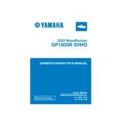 Yamaha GP1800R SVHO Waverunner 2022 manual cover