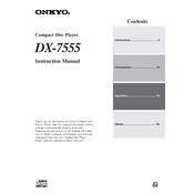 Onkyo DX 7555 manual cover