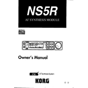 KORG NS5R manual cover