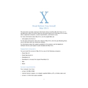 Apple Mac OS X v10.0 to v10.1 Read Before You Install manual cover