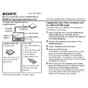 Sony MCMD-R1 manual cover