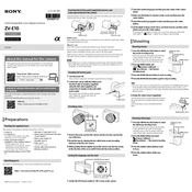 Sony ZV-E10 manual cover