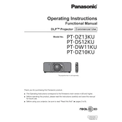 Panasonic PT-DZ13KU manual cover