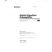 Sony XDP-210EQ manual cover