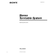 Sony PS-LX350H manual cover