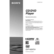 Sony DVP-NS975V manual cover