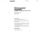 Sony XM-430 manual cover