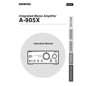 Onkyo A 905X manual cover