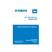 Yamaha SuperJet Waverunner 2013 manual cover