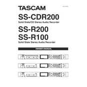 Tascam SS-CDR200 manual cover