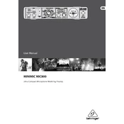 Behringer MIC800 manual cover