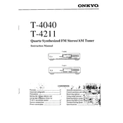 Onkyo T 4040, T 4211 manual cover