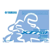 Yamaha XT250D, XT250DC XT250 2013 manual cover